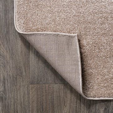 Haze Solid Low-pile Area Rug Beige